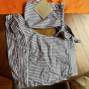 Ettitude Grey Stripe Shorts